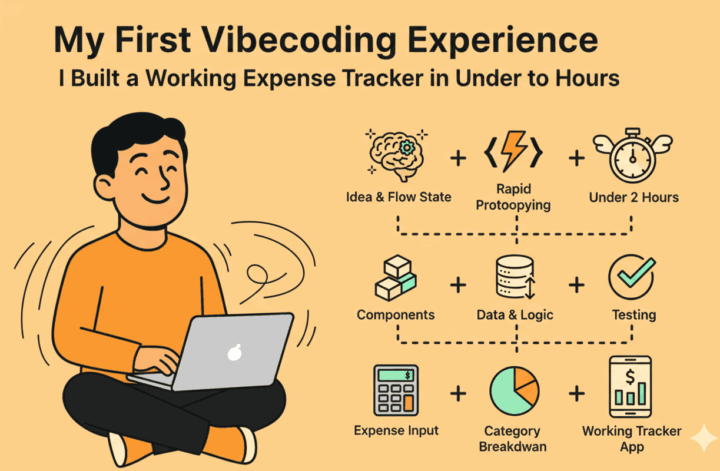 My First Vibecoding Experience- I Built a Working Expense Tracker in Under 2 Hours
